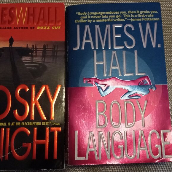 2 Books By James W Hall Red Sky at Night & Body Language - Picture 3 of 3